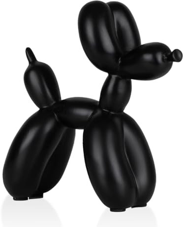 greafy Palloncino decorativo per cani – Nordic nero moderno statuetta in resina come decorazione per il soggiorno, decorazione moderna, decorazione per la camera da letto, l'ufficio e la scrivania