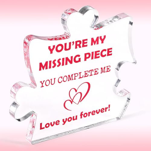 MAIBAOTA I Love You Gifts for Her Him, Acrylic Puzzle Plaque Signs, Gifts for Spouse, Partner, Loved Ones, Anniversary Valentines Day Gifts