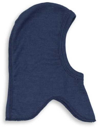 Engel Natur, Kinder und Baby Sturmhaube/Unterziehmütze, 70% Wolle 30% Seide (Marine, 98-104)