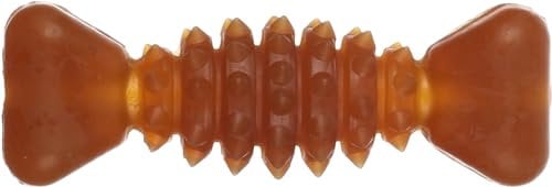 Flamingo Hundespielzeug – Knochen braun – Naturkautschuk – 14 × 4,7 × 4 cm