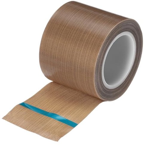 sourcing map 9m/30 Feet,50mm/2 Inch PTFE Tape,PTFE Fabric Tape,Adhesive PTFE Film Tape for Vacuum Sealer Machine,Hand Sealers High Temperature