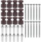 OASHISU 12 piezas Aisladores de porcelana para instalación con cable trenzado textil, aisladores para cables trenzados, aislante de porcelana, marrón brillante, Ø18 mm, aisladores de cerámica vintage