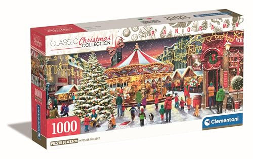 Clementoni Christmas Village Puzzle - Puzzle 1000 Teile Erwachsene - Puzzle Erwachsene in 70 x 50 cm - Puzzle Weihnachten von Clementoni 39928