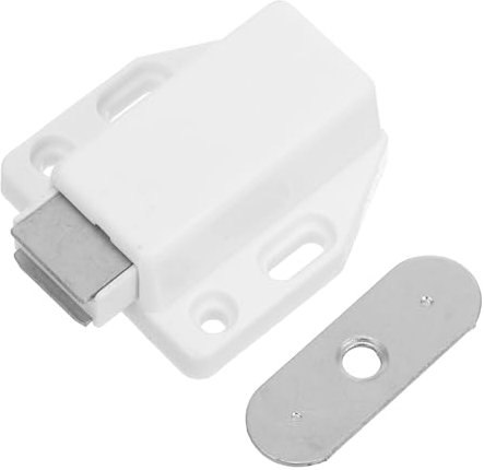 Veemoon 10pcs Glass Cabinet Door Suction Cabinet Latches Lock Duty Touch Latch Closer Latches Hardware Shower Door Magnetic Latch Magnet Latch Sliding Door Magnetic Latches Cabinets White