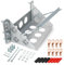 XIKOBY Battery Tray Box, Metal Steel Battery Holder Bracket Relocation Kit Compatible with Boat RV Trailer Car, Battery Hold Down Mounting Tray with Battery Lugs Fit up to 10.63×7.06×7.5 Battery