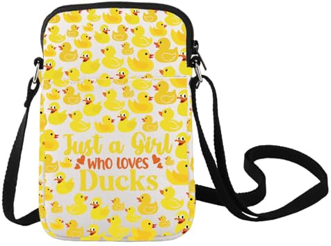 LEVLO Lustige Ente Umhängetasche, Tierliebhaber, Geschenk, Just A Girl Who Loves Ducks Umhängetasche Duck Lover Merchandise