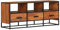 OHOOWOO Meuble TV 110x30x45 cm Bois d'acacia Massif,Meuble TV en Bois Massif Acacia avec Rangement Style Industriel Meubles TV
