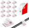 40pcs Cable Clips Self Adhesive, Transparent Adhesive USB HDMI Cable Wire Management Holder, Home Office Desk Wall Tidy Hooks Cord Organiser, Wire Clips Cable for TV PC Laptop Ethernet Desktop