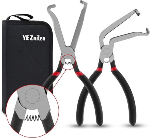 YEZriler Electrical Disconnect Pliers, 37980 37960 Electrical Connector Pliers Sets for Cars, Fuel Line Petrol Clip Pipe Pliers, Automotive Electrical Tools Hose Disconnect Tools - Spring Model