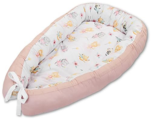 LULANDO® Babynest - Standard 100 von Oeko-Tex - multifunktionales Kuschelnest für Babys und Säuglinge - Nestchen - Reisebett - 100% Baumwolle - antiallergisch - hergestellt in der EU