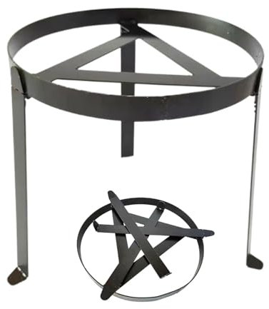 Camping Grill Tripod, Open Fire Cooking Equipment, Foldable Steel Camping Grill, Open Fire Cooking Tripod, Camping Grill for Hiking, Portable Grill Tripod, Foldable Grill Tripod for Camping