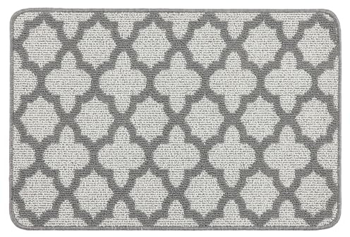 My Stain Resistant Moroccan Tile Silver Door Mat, 50x75cm