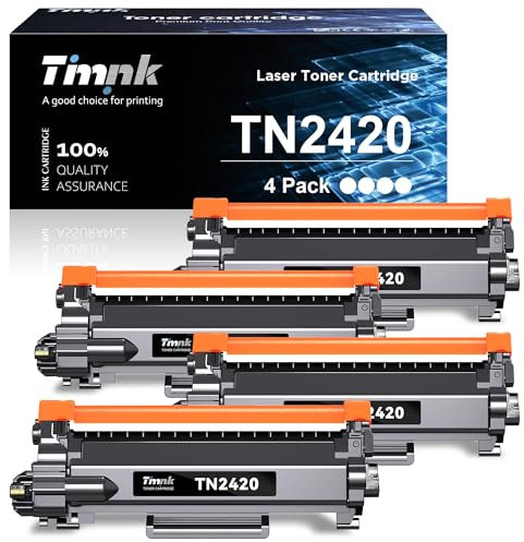 Timink TN2420 TN 2420 Kompatible Tonerkartusche für Brother TN2420 TN2410 für MFC-L2710DW L2710DN DCP-L2510D L2530DW L2550DN, HL-L2310D L2350DW L2370DN L2375DW, L2730DW L2750DW (4 Schwarz)