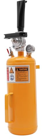 Cutycaty Reifenfüller 8L Reifen Booster Professioneller Reifenschockfüller Reifenfüllkanone 6-8 bar Druckluft Reifenbefüller, Luftkanone mit Manometer und Sicherheitsventil (Gelb)