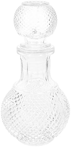 VALICLUD Transparent Glass Wine Decanter Liquor Dispenser Bottle for Whiskey and Wine Storage Creative Home Bar Serving Bottle for Banquets Restaurants Hotels 6.50 X 3.54 X 3.54 in