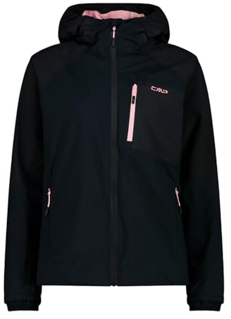 CMP WOMAN JACKET FIX HOOD NERO-ANTRACITE