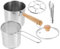 HOLIDYOYO 1 ensemble Friteuse Acier Inoxydable Friteuse Profonde Mini avec Panier et Couvercle pour Tempura Cuisine Domestique Pratique et Sûre