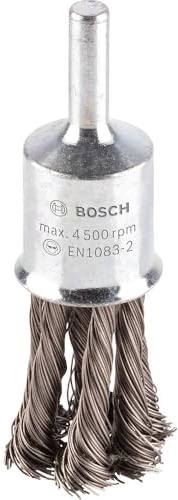 Bosch 1x PRO heavy Pinselbürste, gerader Schaft, 19 x 0,35 mm | für Edelstahl, Nichteisenmetalle, Ø 19 mm, Professional Zubehör Bohrmaschine, Schrauber, Schlagbohrer