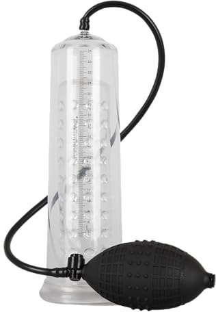 You2Toys Mister Boner Pump - Penispumpe mit genoppter Penishülle und Pumpball, Vakuumpumpe zur intensiven Stimulation, transparent