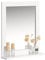 SoBuy Bathroom Cabinet Wall Mounted with Mirror Slim Bathroom Mirror Cabinet Small Cabinet with Shelf, Storage Cupboard for Sink, Toilet or Bedroom White 40x49x10cm FRG129-W