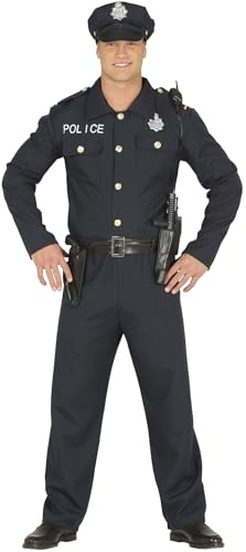 Guirca 88172 Polizistenkostüm für Erwachsene, Blau, L