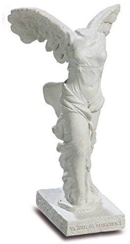 Isideco Statue Figur Nike von Samothrake weiß 20cm