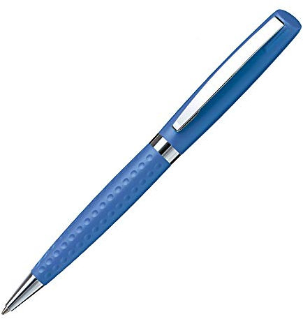 stempel-fabrik – Stempel-Kugelschreiber Heri Classic G Light 6431 Custom mit Wunschtext personalisieren – 2in1 Kugelschreiber mit selbstfärbendem Taschenstempel (33x8 mm | 3 Zeilen | Blau)
