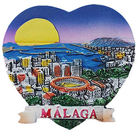 Kühlschrankmagnet Malaga, Spanien, Souvenir, Souvenir, Magnetaufkleber, Dekoration für Zuhause und Küche, Malaga, Spanien, Kühlschrankmagnet