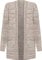 WearAll Women's Plus Cable Knitted Open Pocket Cardigan Chunky Long Sleeve Grandad - Mocha - 20-22