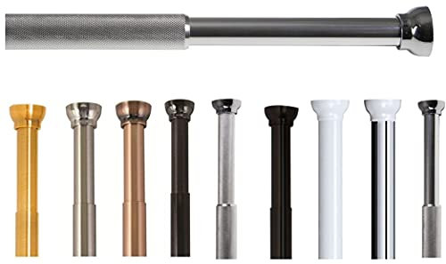 Spirella Teleskopstange Arios | Duschvorhangstange ohne Bohren | Spannstange, durch Drehen verstellbar, sicherer Halt | als Duschstange, Kleiderstange | Arios Silber 75-125 cm