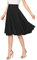 Emma & Giovanni - A-Linie Elegant Faltenrock Hohe Taille Midi-Rock - Damen (Schwarz, 36-38)