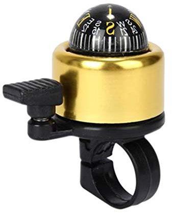 Durable Mountainbike Fahrrad Kompass Warnung Glocken Reitausrüstung Zubehör (Golden)