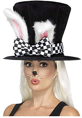 shoperama Alice im Wunderland Teeparty Märzhase Zylinder mit Hasenohren Kostüm-Zubehör Hut