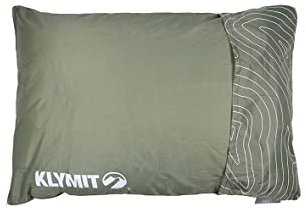 Klymit Drift Campingkissen, geschreddertes Memory-Schaum-Reisekissen mit wendbarem Bezug für den Außenbereich, Grün, groß