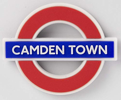 Camden Town Fridge Magnet – Official London Underground Rubber PVC Magnet, Camden Town Roundel Refrigerator Magnet, British Souvenir Kitchen Locker Office Decor Gift