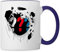 Spreadshirt Die Drei Fragezeichen Logo Brust Tasse Zweifarbig, One size, Weiß/Kobaltblau