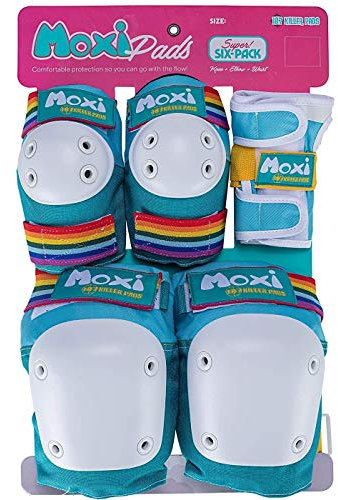 187 Killer Pads Moxi Six Pack - Rodilleras, muñequeras y coderas (talla S/M), color azul