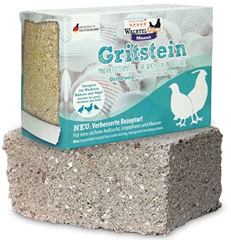 federgold Gritstein 1kg - bewährtes Mineralfuttermittel für Wachteln, Hühner, Geflügel, Tauben, Vögel, Enten, Gänse