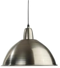 PR Home of Scandinavia Hochwertige Pendelleuchte aus Metall silber Classic 47cm E27 dimmbar