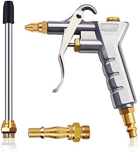 Noosverl Pistola Aire Comprimido, 1/4 BSP y Conexión rápida alemana y británica pistola de soplador de plumero,Pistola de soplado de aire Boquilla Limpiador de limpieza industrial