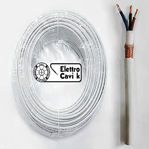 ® ELETTRO CAVI K - CAVO SCHERMATO 3x2,5mm² FG7ORH2R DA ESTERNO TRIPOLARE DOPPIA GUAINA 3 POLI 100 METRI