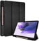 TECHGEAR Smart Case for Samsung Galaxy Tab S7 FE 12.4 (SM-T730/T736) & Tab S8 Plus 12.4 (SM-X800/X806) PU Leather Slim Smart Case Stand Protective Cover [Auto Wake/Sleep] Soft TPU Holder - Black