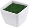 NICETOW Vaso de Flores de plástico Artificial Vaso de Espuma de Musgo Conjunto de Flores Falsas Decoração quadrada pequena Vaso de Flores simulado (Branco)