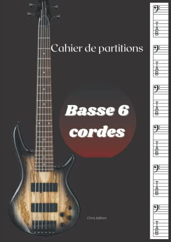 Cahier de partition basse 6 cordes