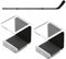 Cosmos 1 Paar Hockeyschlägerhalter Aufhänger Organizer Eishockeyschläger Wandhalterung Rack Halter Hockeyschläger-Halterung für horizontale Anzeige und Aufbewahrung (transparent klar)