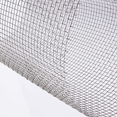 muRzAnsi 304 Drahtgitter Edelstahl Maschendraht,Woven Wire Mesh 6 Mesh Wühlmausgitter Volierendraht Maschendraht Kaninchendraht Drahtgeflecht Drahtstärke 0,5 mm Hasendraht Balkon