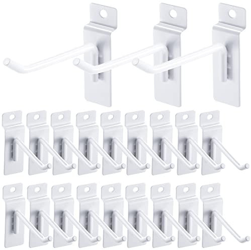Chumia Slatwall Haken aus Edelstahl, 10,2 cm, Weiß, für Garage, Organisation, Lamellen-Wandhaken für Wandhalterung, robuste Paneele, Display, Werkzeuge, Gartenausrüstung, Haushaltsgegenstände, 50