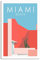 YONGCAI Miami Beach Vintage Reise Poster Leinwand Wand Home Room Decor Kunst Poster Gemälde Bild Druck Geschenk Poster