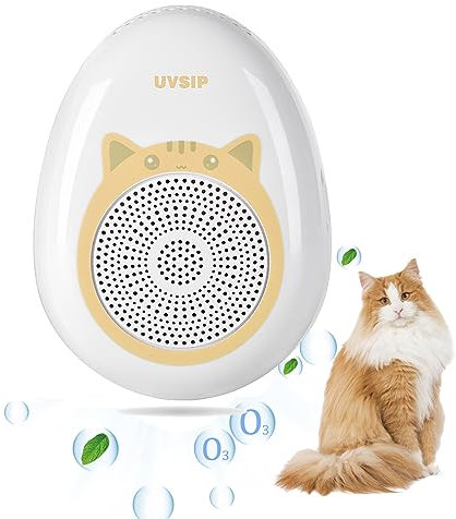 RoseFlower Cat Litter Deodorizer, USB Powered Pet Odor Eliminator Machine, 1800mAh Battery Air Purifiers, Ultra Quiet Smart Sensor, Negative Ion Freshens to Reduce Odor for Pet Bed kitchen Bathroom#6