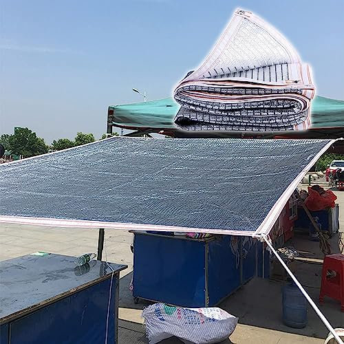 V3VOGUE Reflektierendes Aluminium Schattiernetz 1x1m 2x5m 3x4m 4x8m Sonnensegel Rechteckig, Sonnenschutznetz, Garten Sichtschutz-Schattennetz, Für Patio Backyard Pflanze-Überdachung